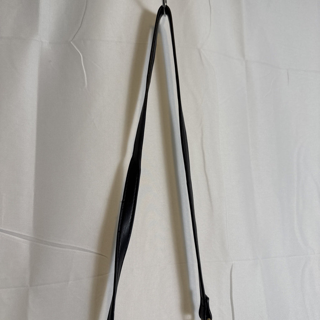 Like Dreams black quilted vegan leather crossbody bag with gold chain accent