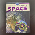 Front cover of Disney Learning Wonderful World of Space children's hardcover book featuring Buzz Lightyear