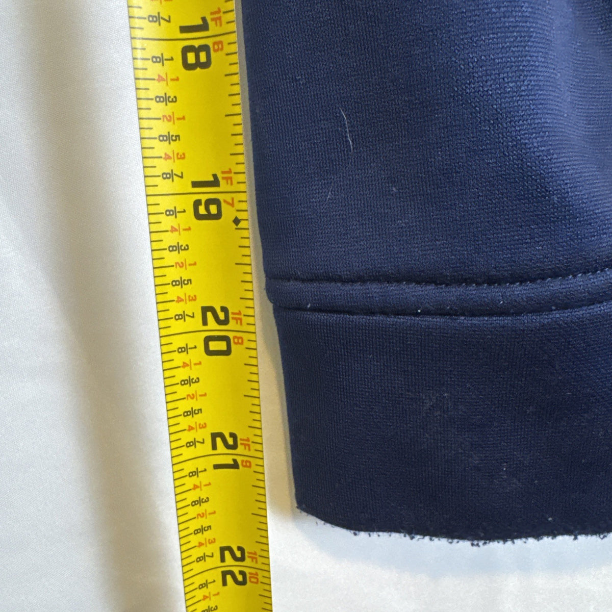 adidas youth size Large gray fleece pullover hoodie with dark blue and orange accents and stitched logo
