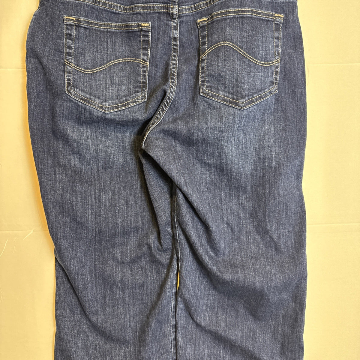 Lee women's blue denim mid-rise relaxed straight leg jeans size 12