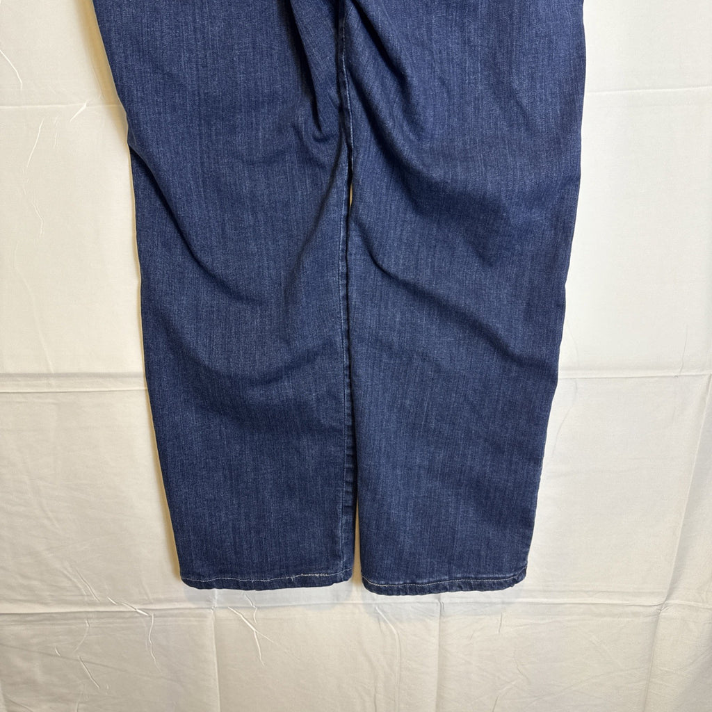 Lee women's blue denim mid-rise relaxed straight leg jeans size 12