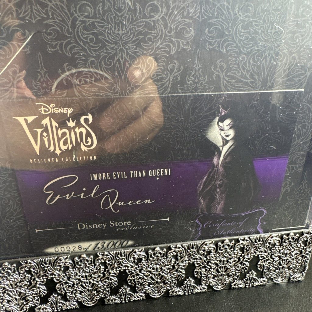 Disney Villains Designer Collection Evil Queen limited edition doll number 00928 in original acrylic display box