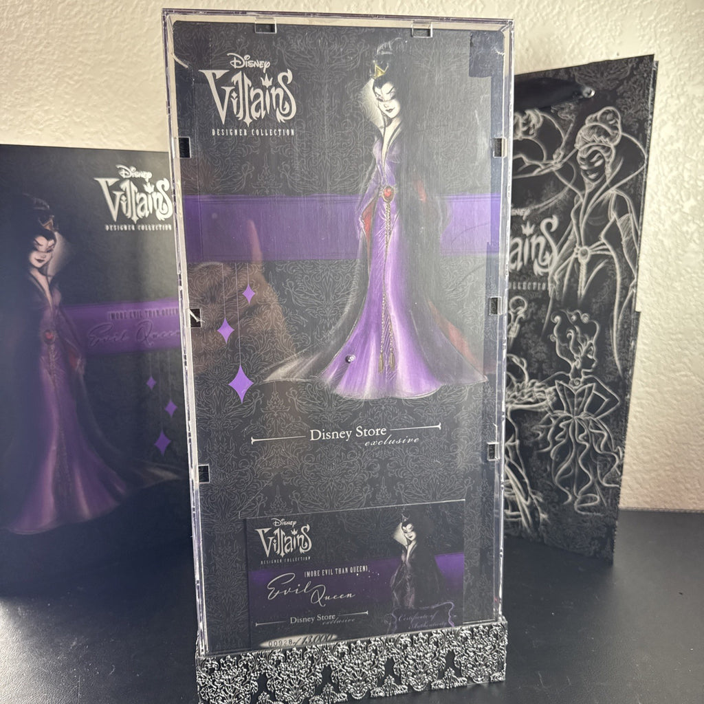 Disney Villains Designer Collection Evil Queen limited edition doll number 00928 in original acrylic display box