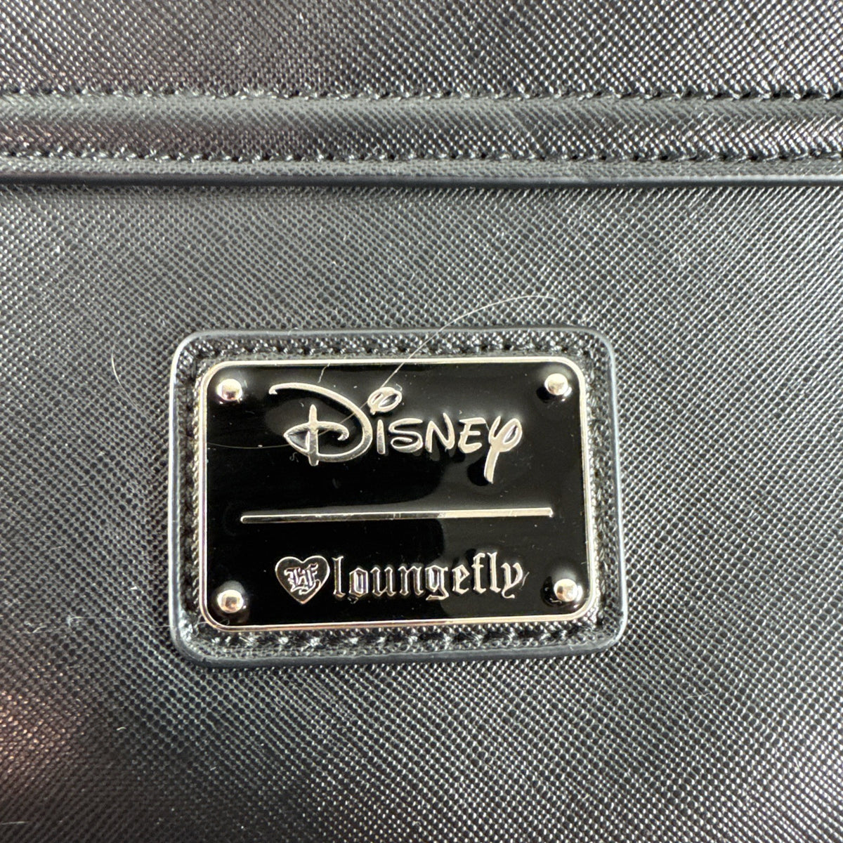 Disney Loungefly Minnie Mouse black faux leather crossbody bag with 3D ears and red bow