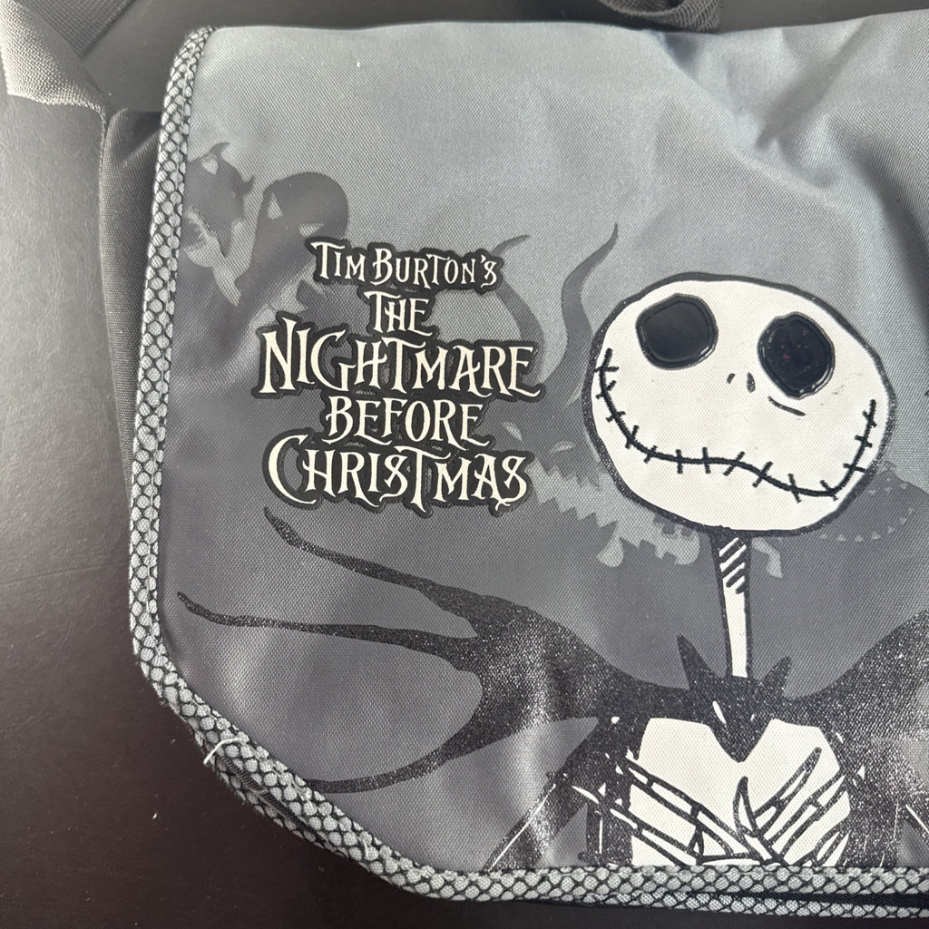 Black Disney Nightmare Before Christmas Jack Skellington messenger laptop bag in large size.