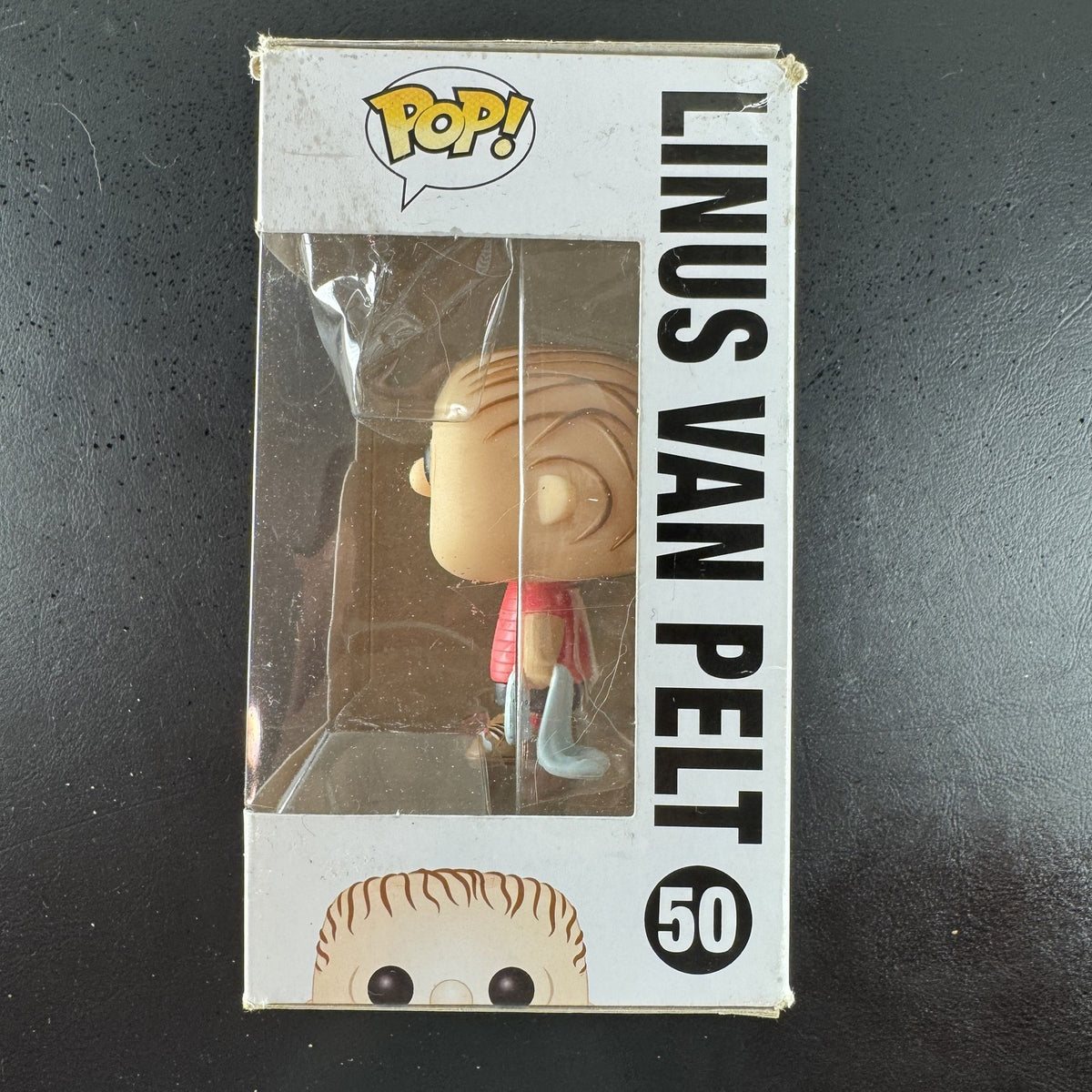 Funko Pop Peanuts Linus Van Pelt #50 vinyl figure holding blue security blanket in original box