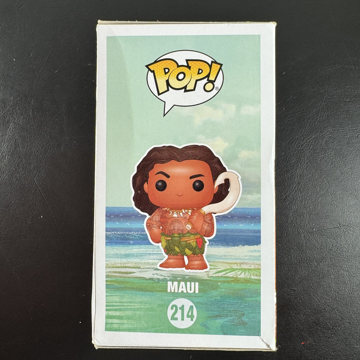 Funko Pop! Disney Moana Maui #214 vinyl figure in original window box packaging.