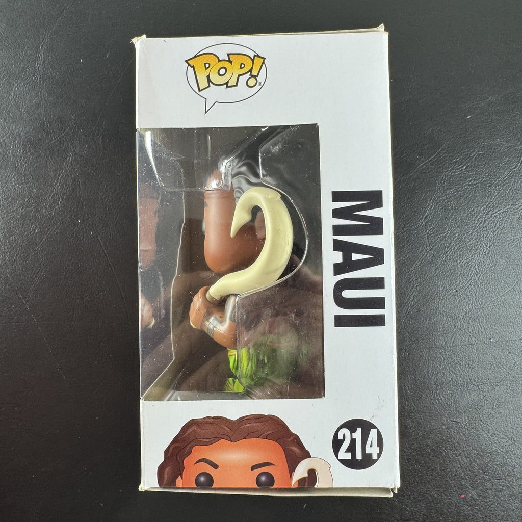 Funko Pop! Disney Moana Maui #214 vinyl figure in original window box packaging.