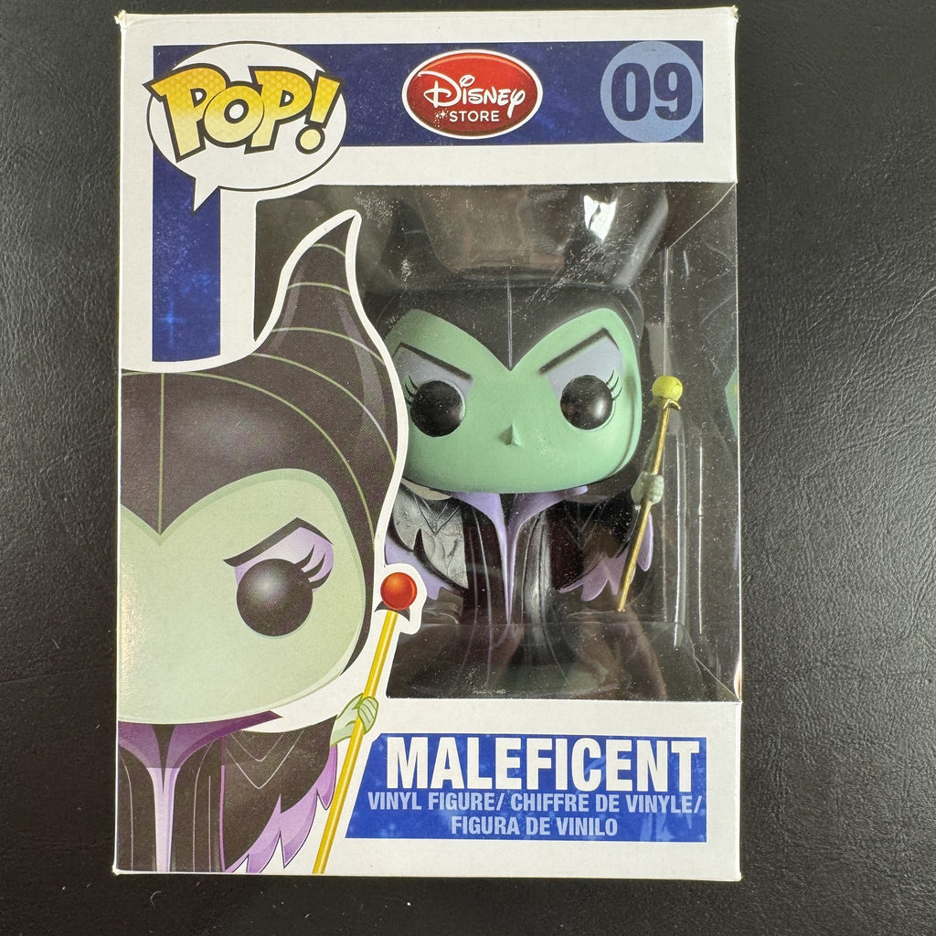 Vaulted Funko Pop! Disney Maleficent #09 vinyl figure in original Disney Store packaging.