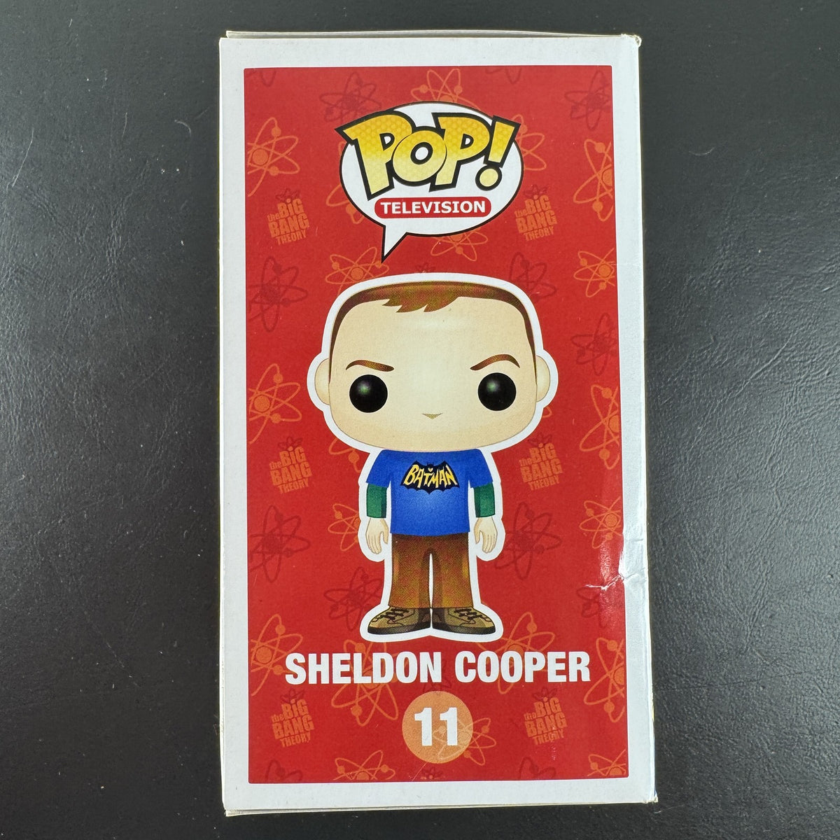 Funko Pop! Television Sheldon Cooper #11 in Batman t-shirt San Diego Comic Con 2012 limited edition figure in box.