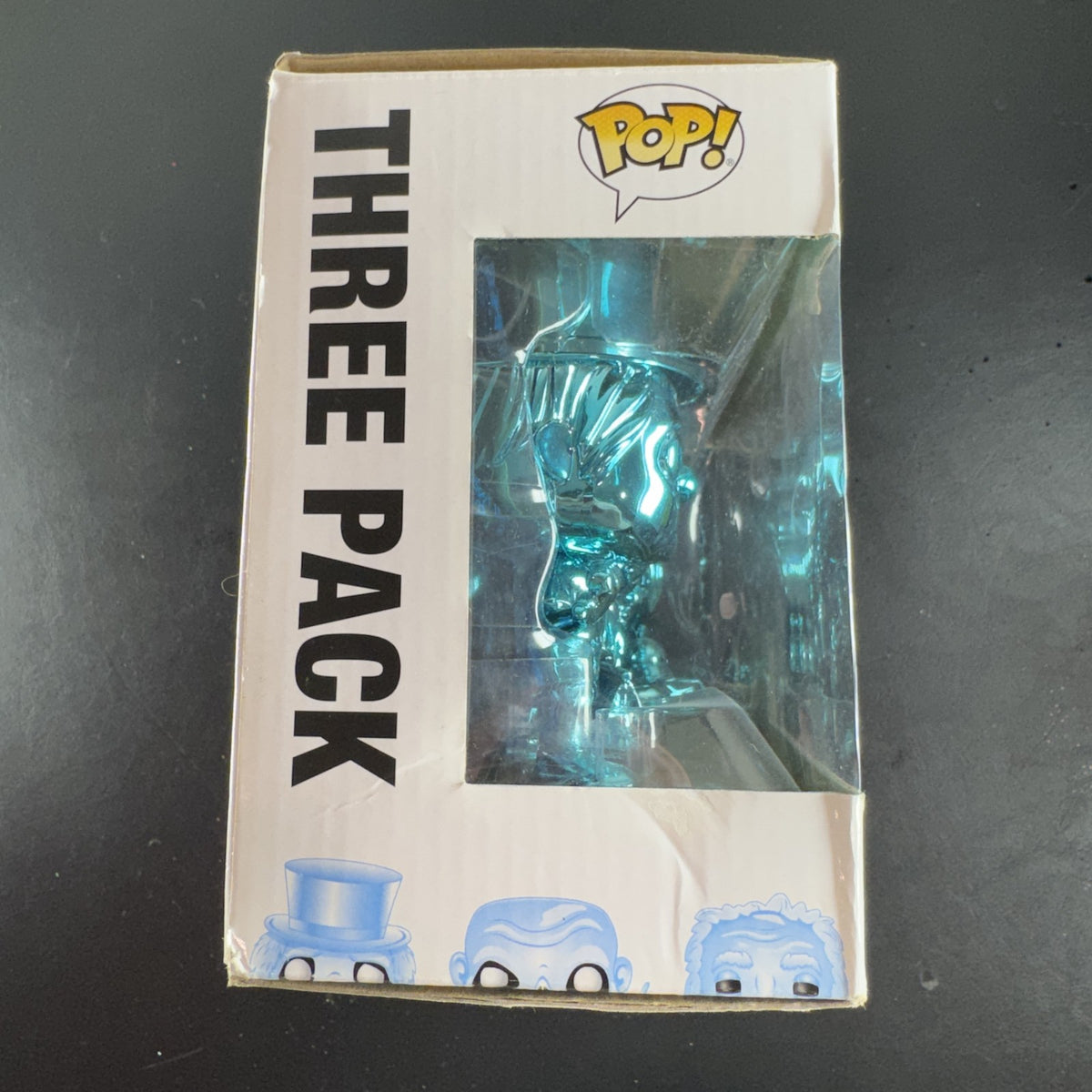 Funko Pop Disney Haunted Mansion Hitchhiking Ghosts 3-Pack Blue Chrome Target Exclusive in original box