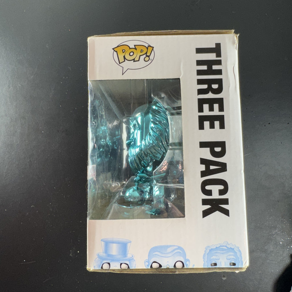 Funko Pop Disney Haunted Mansion Hitchhiking Ghosts 3-Pack Blue Chrome Target Exclusive in original box