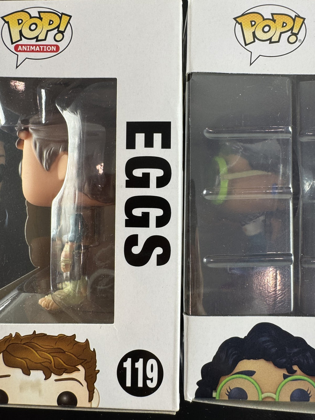 Funko Pop 2-pack set featuring Disney Encanto Mirabel #1145 and Laika The Boxtrolls Eggs #119 vinyl figures in boxes.