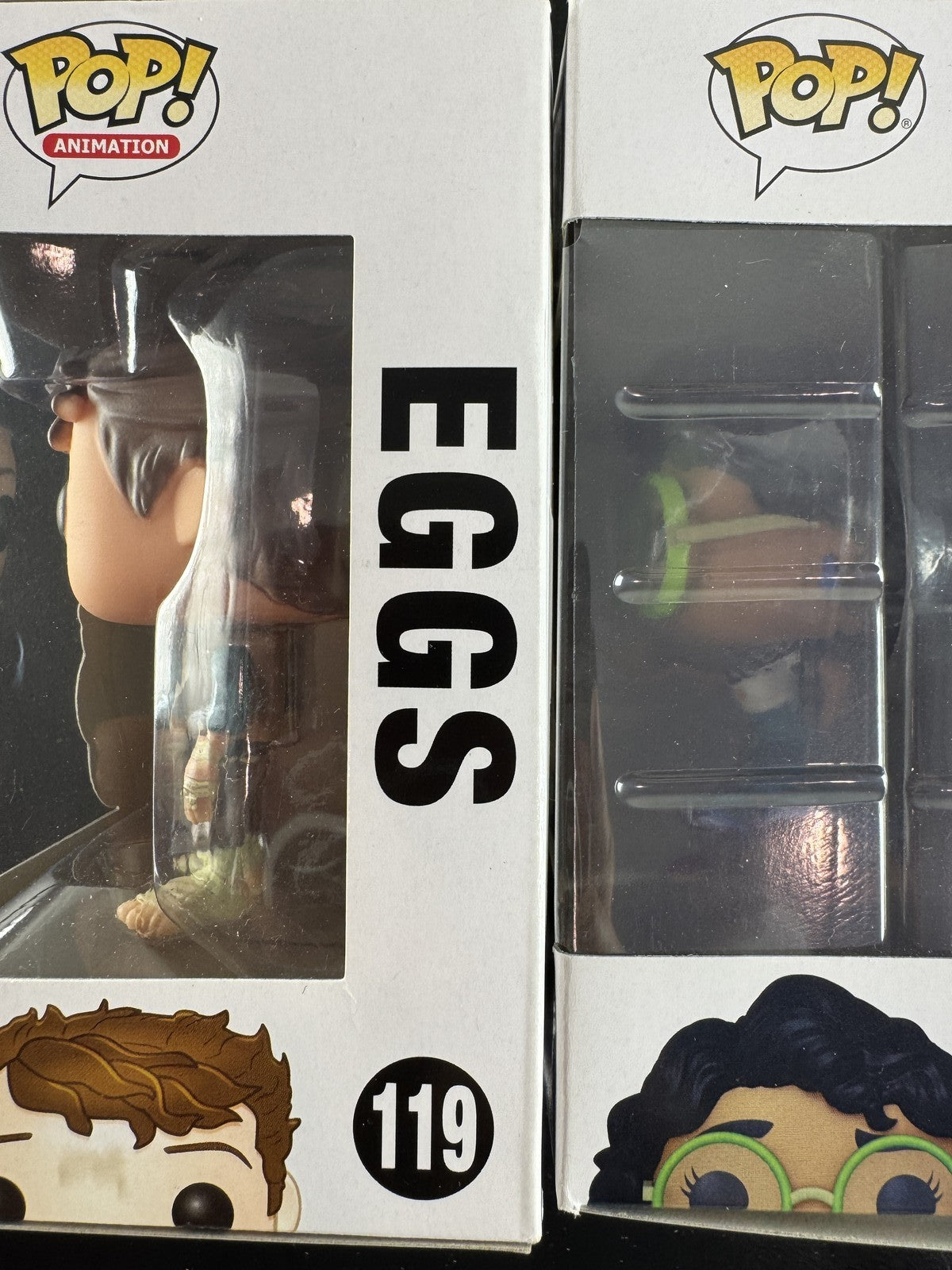 Funko Pop 2-pack set featuring Disney Encanto Mirabel #1145 and Laika The Boxtrolls Eggs #119 vinyl figures in boxes.