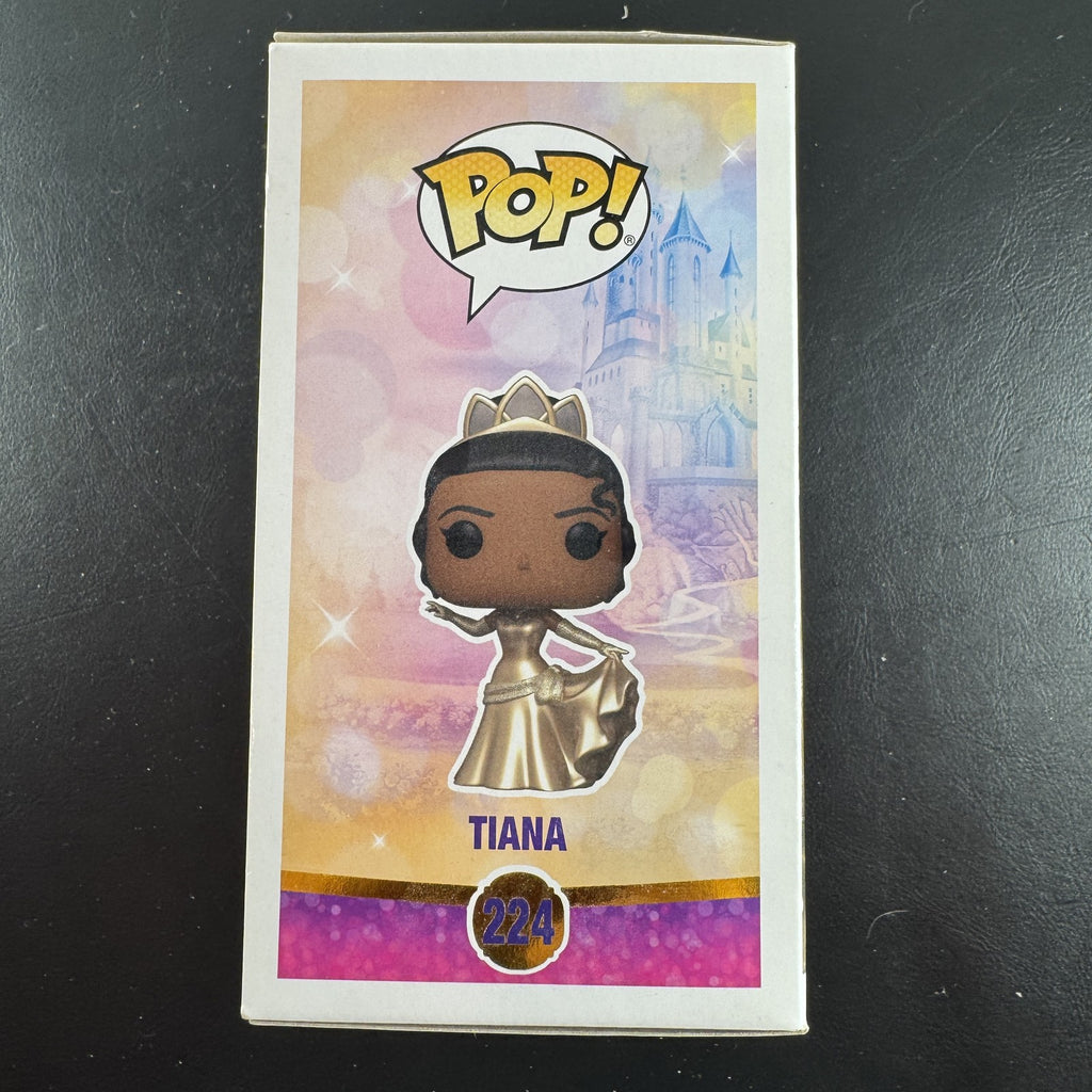 Funko Pop Disney Princess Tiana #224 Ultimate Princess web exclusive vinyl figure with collectible pin in original box.