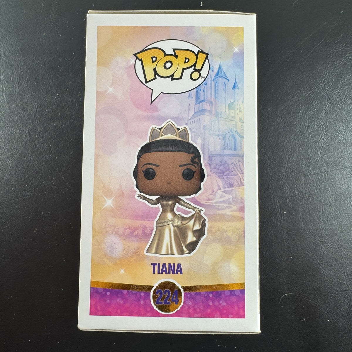 Funko Pop Disney Princess Tiana #224 Ultimate Princess web exclusive vinyl figure with collectible pin in original box.