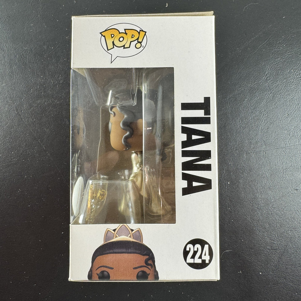 Funko Pop Disney Princess Tiana #224 Ultimate Princess web exclusive vinyl figure with collectible pin in original box.