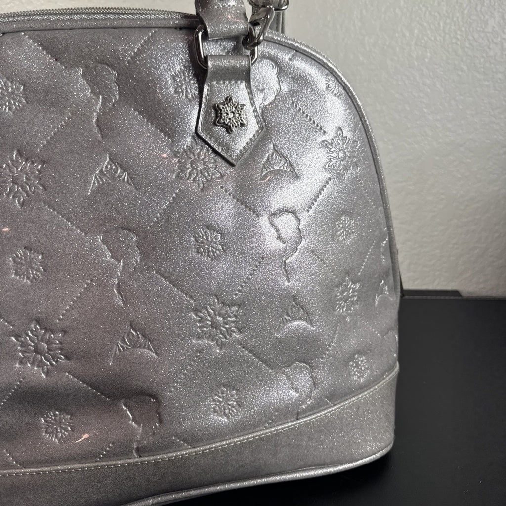 Disney Frozen small silver glitter handbag with a snowflake charm
