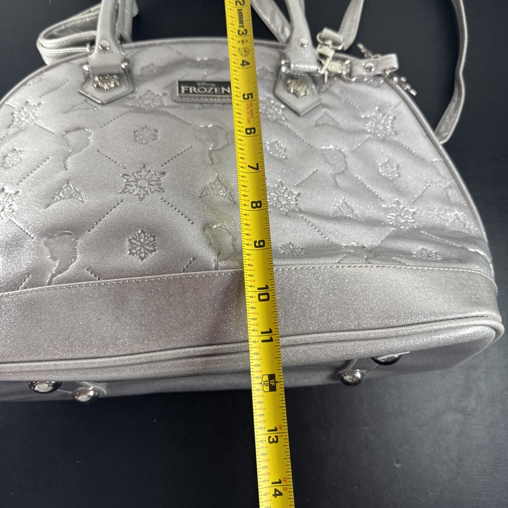 Disney Frozen small silver glitter handbag with a snowflake charm