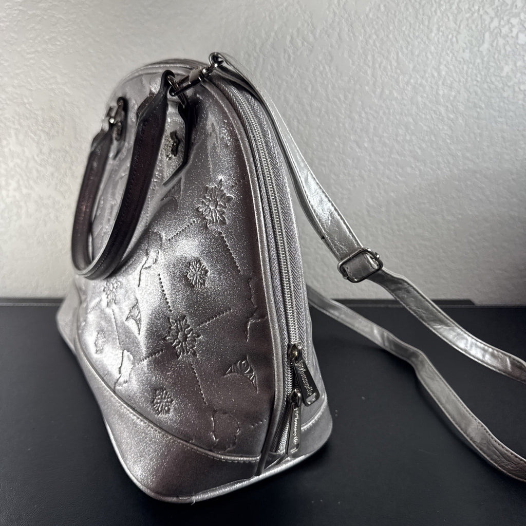 Disney Frozen small silver glitter handbag with a snowflake charm
