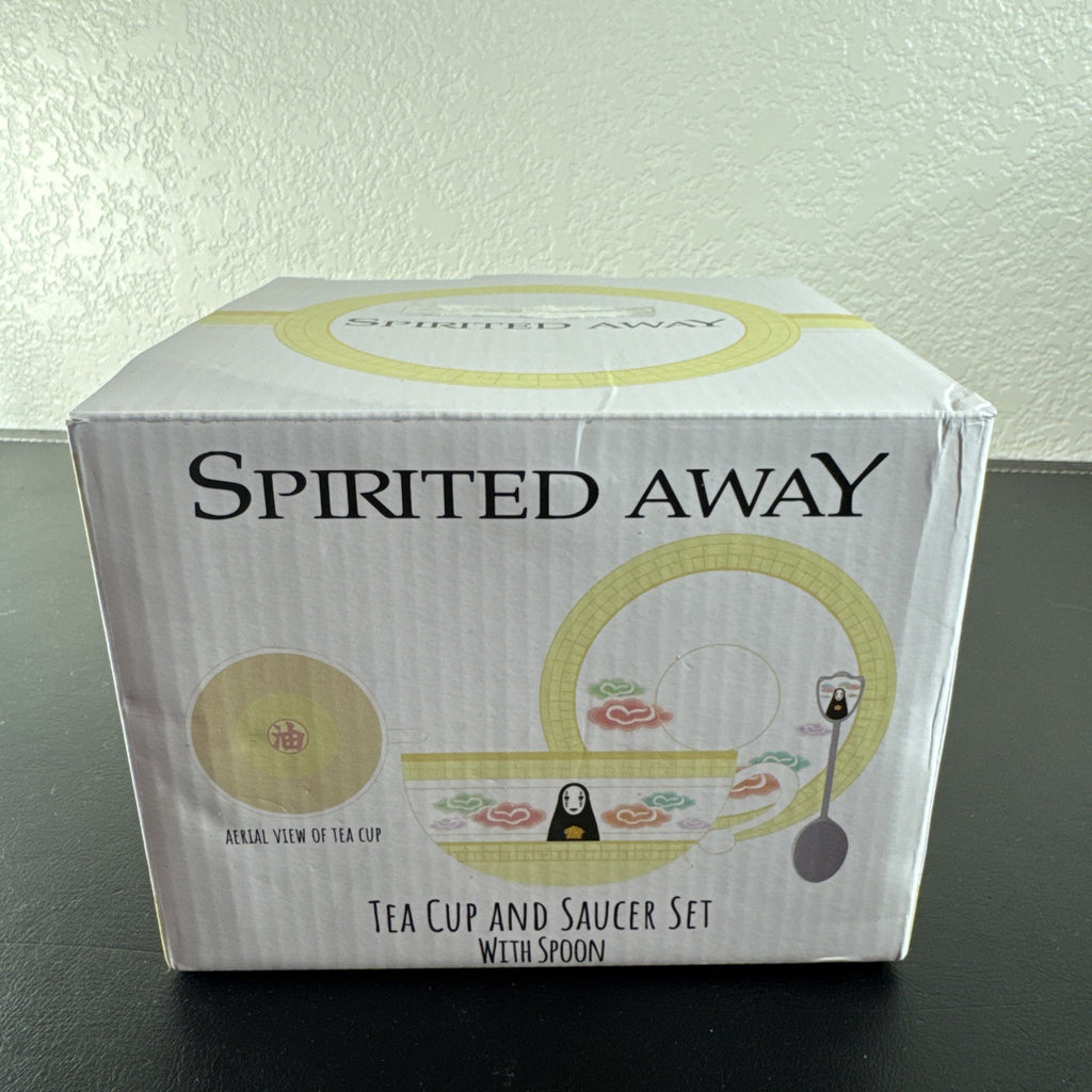 Studio Ghibli Spirited Away No-Face multicolor ceramic teacup and matching spoon set brand new in original box