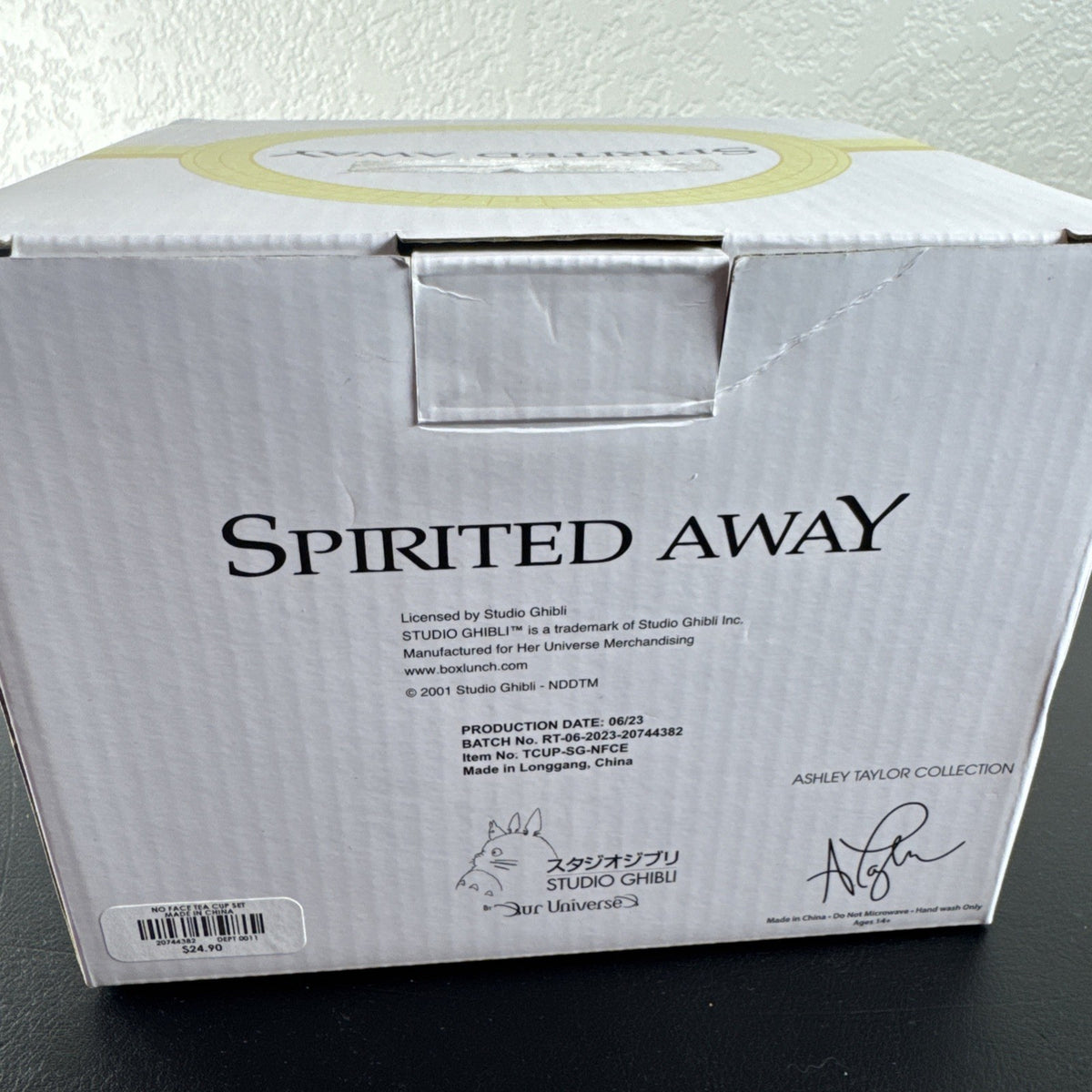 Studio Ghibli Spirited Away No-Face multicolor ceramic teacup and matching spoon set brand new in original box