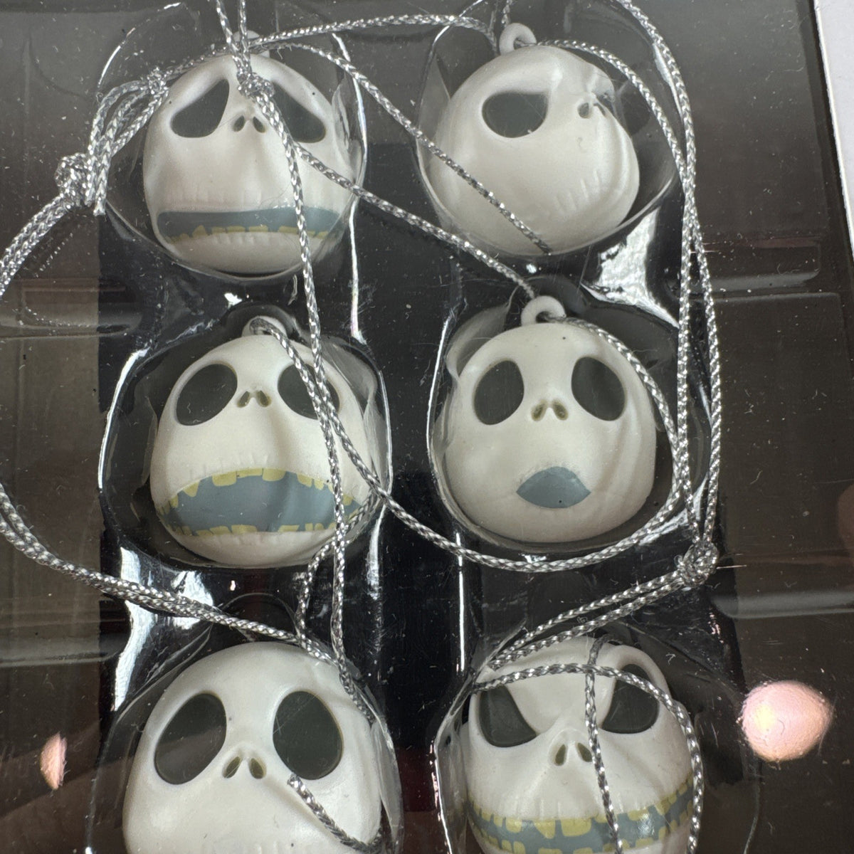 Hallmark Nightmare Before Christmas set of 6 brand new mini Jack Skellington face hanging ornaments.