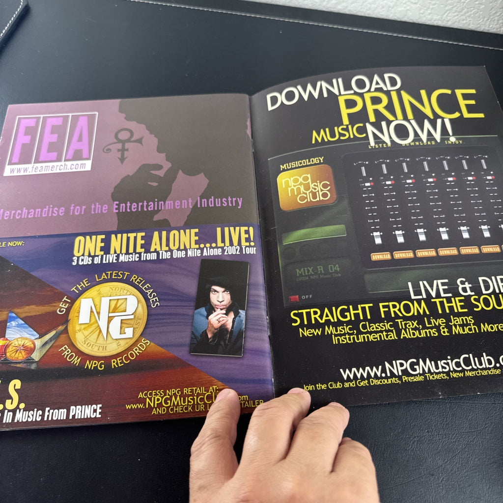 Original 9x11 inch Prince and The New Power Generation Musicology LIVE 2004ever concert poster.