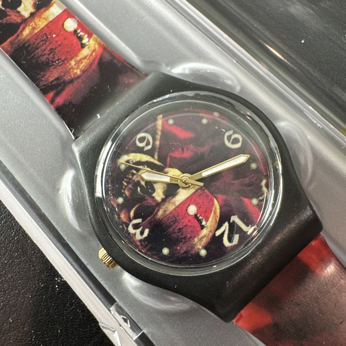 Disney Pirates of the Caribbean limited edition 34mm watch with stainless steel case, original box, and papers