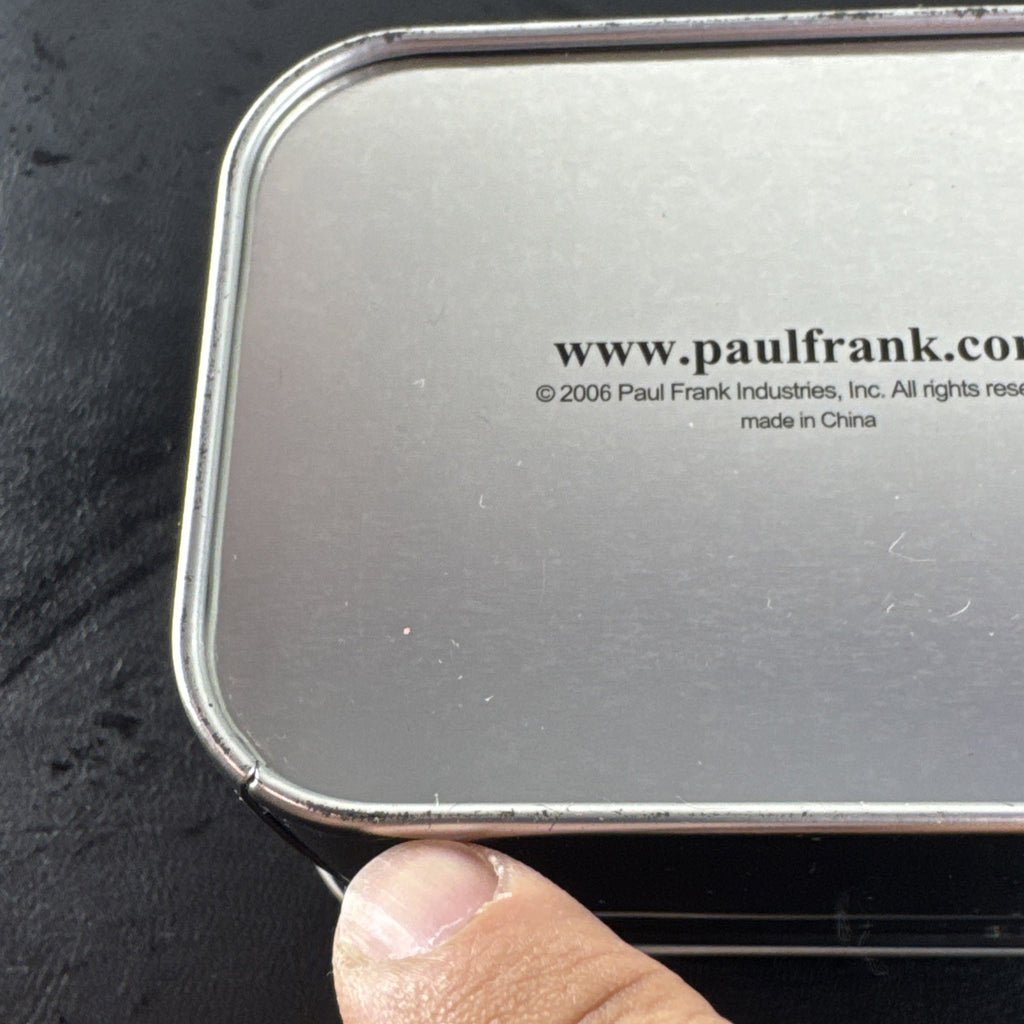 Paul Frank Julius square watch with black dial, stainless steel case, and black leather strap