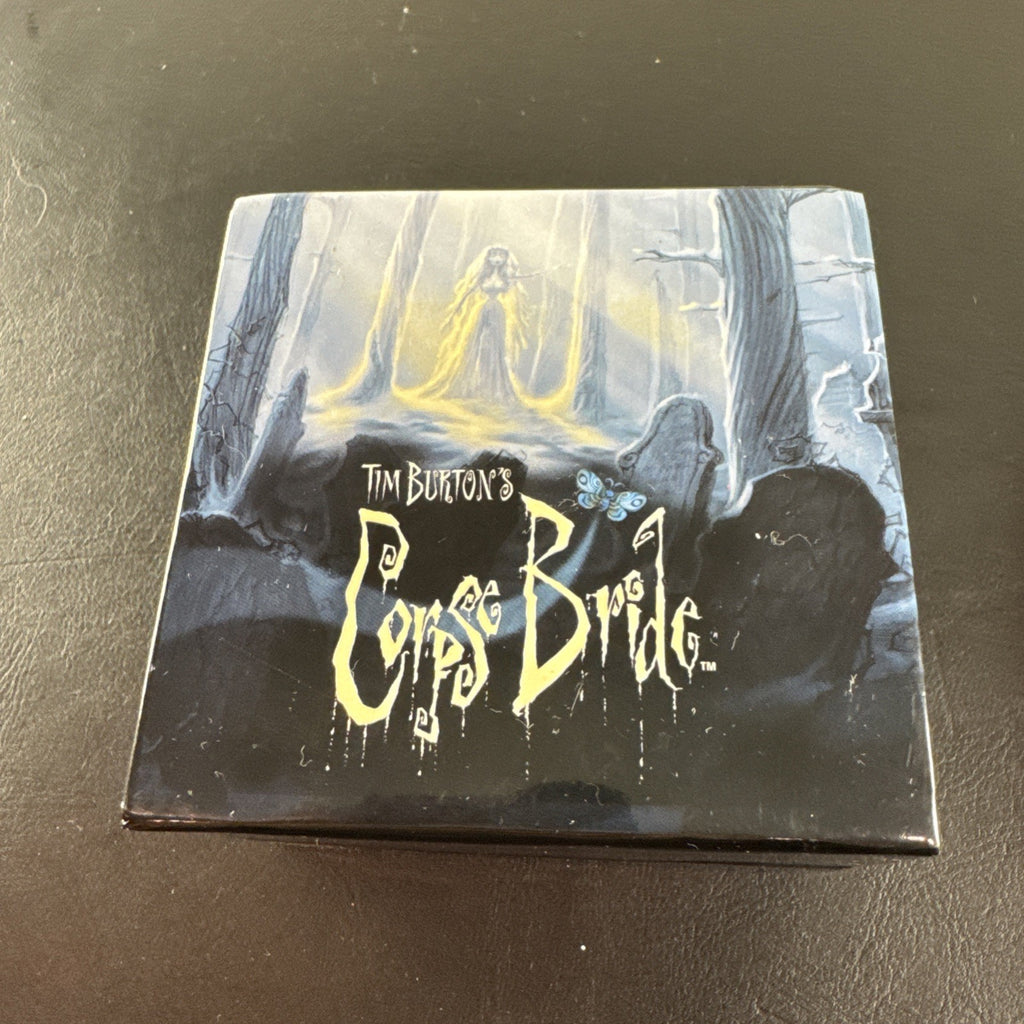 2005 M.Z. Berger Tim Burton Corpse Bride Victor watch on black riveted leather cuff band with original display box