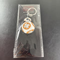 Sealed Star Wars The Last Jedi BB-8 rubber keychain in original packaging with metal ring and backing card.
