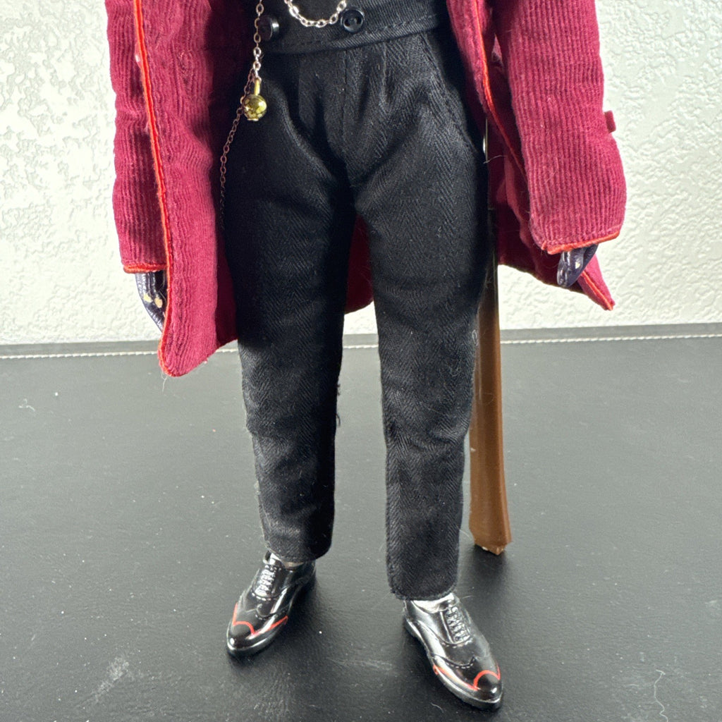 Taeyang Willy Wonka 14-inch loose doll wearing burgundy corduroy coat and holding walking stick
