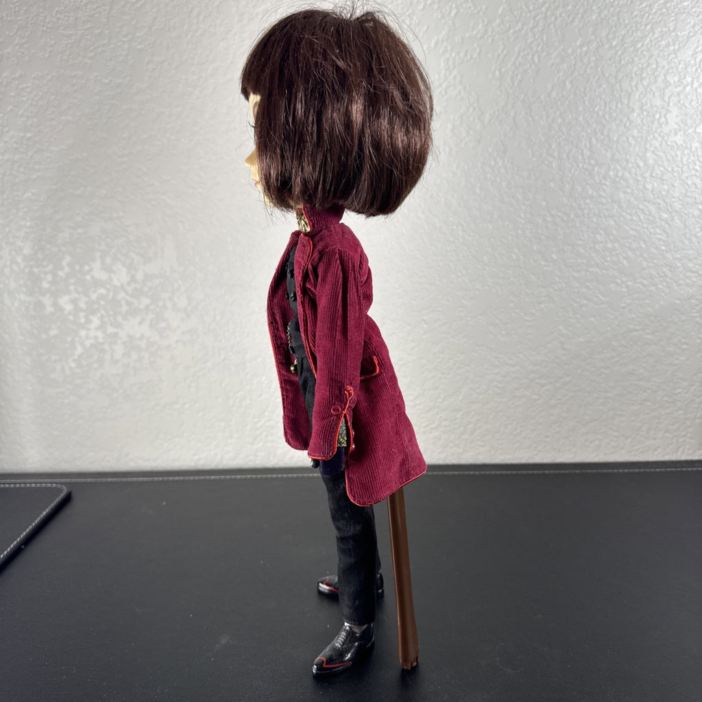 Taeyang Willy Wonka 14-inch loose doll wearing burgundy corduroy coat and holding walking stick