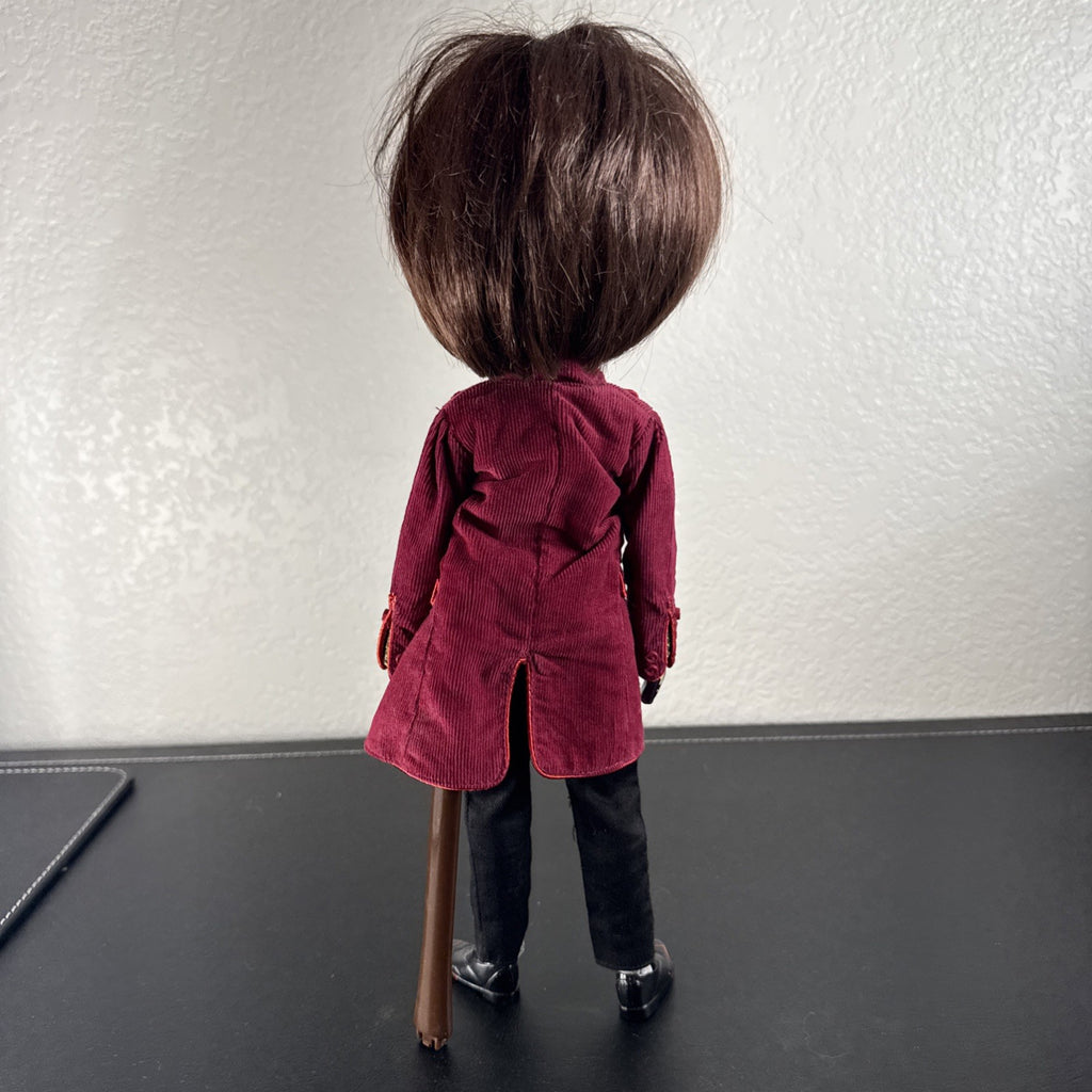 Taeyang Willy Wonka 14-inch loose doll wearing burgundy corduroy coat and holding walking stick