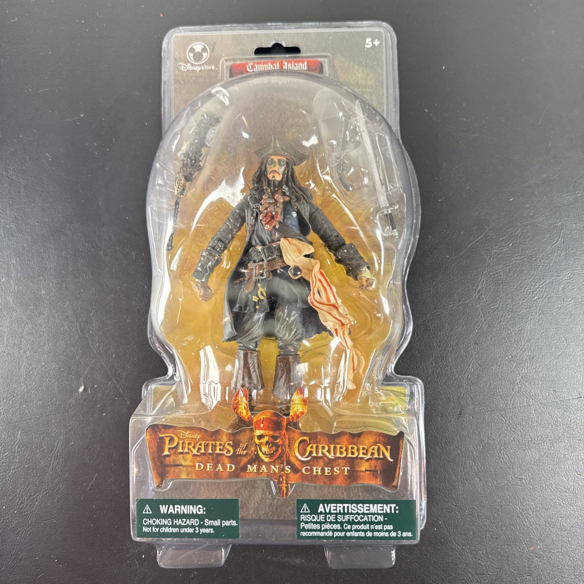 New 2006 Disney Pirates of the Caribbean Dead Man's Chest 7-inch Captain Jack Sparrow action figure with accessories.