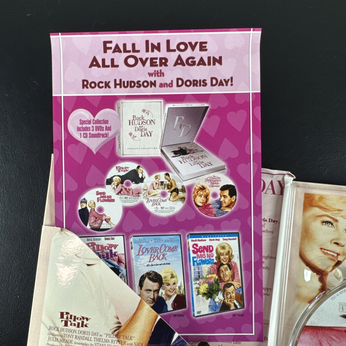Rock Hudson and Doris Day Romance Collection pink box DVD set in like-new condition