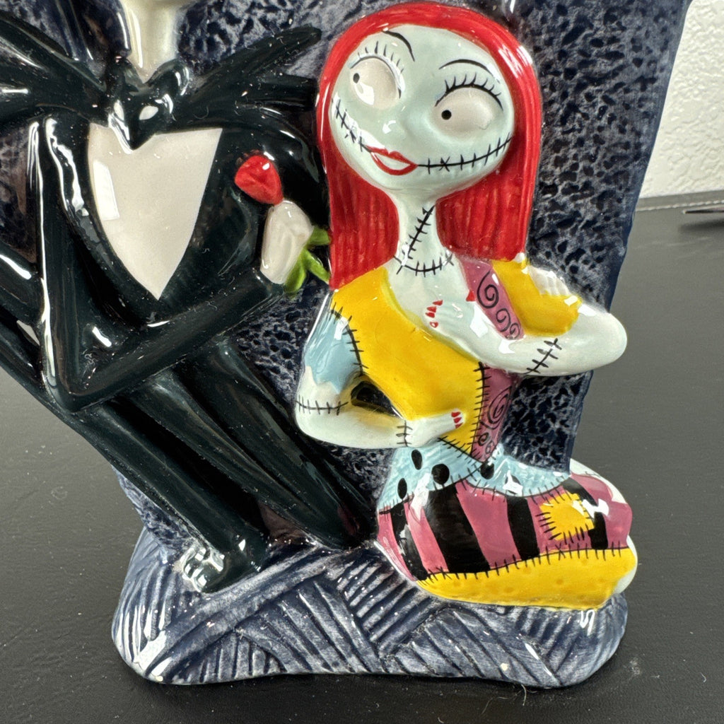 Disney Nightmare Before Christmas 8-inch ceramic candelabra featuring Jack Skellington and Sally.