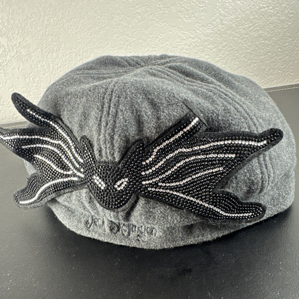 Brand new Disney Parks gray Jack Skellington hat with rhinestone bat design and original tags