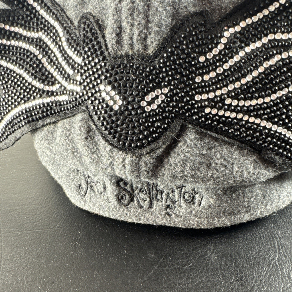 Brand new Disney Parks gray Jack Skellington hat with rhinestone bat design and original tags