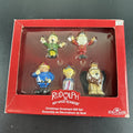 Kurt S. Adler handcrafted porcelain Rudolph the Red-Nosed Reindeer 5-piece Christmas ornament set