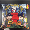 Brand new Peanuts Snoopy and Charlie Brown light-up Halloween decorative pillow in brown