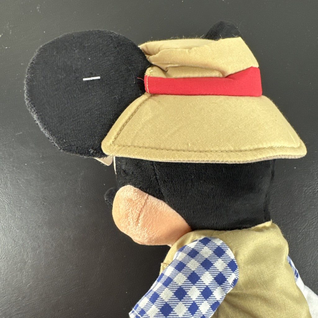 New Disney 15-inch Mickey Mouse fisherman plush doll standing in full outfit.