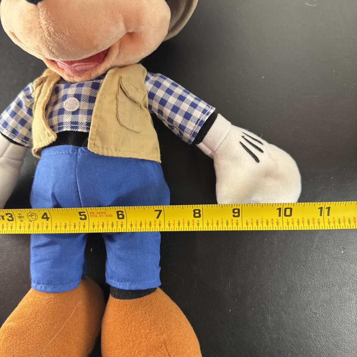 New Disney 15-inch Mickey Mouse fisherman plush doll standing in full outfit.