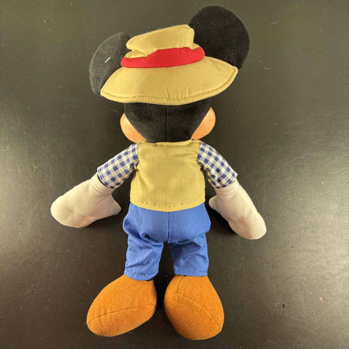 New Disney 15-inch Mickey Mouse fisherman plush doll standing in full outfit.