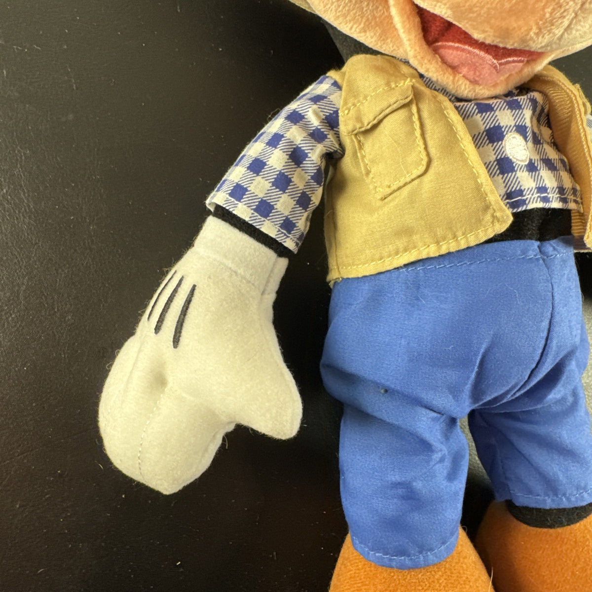New Disney 15-inch Mickey Mouse fisherman plush doll standing in full outfit.