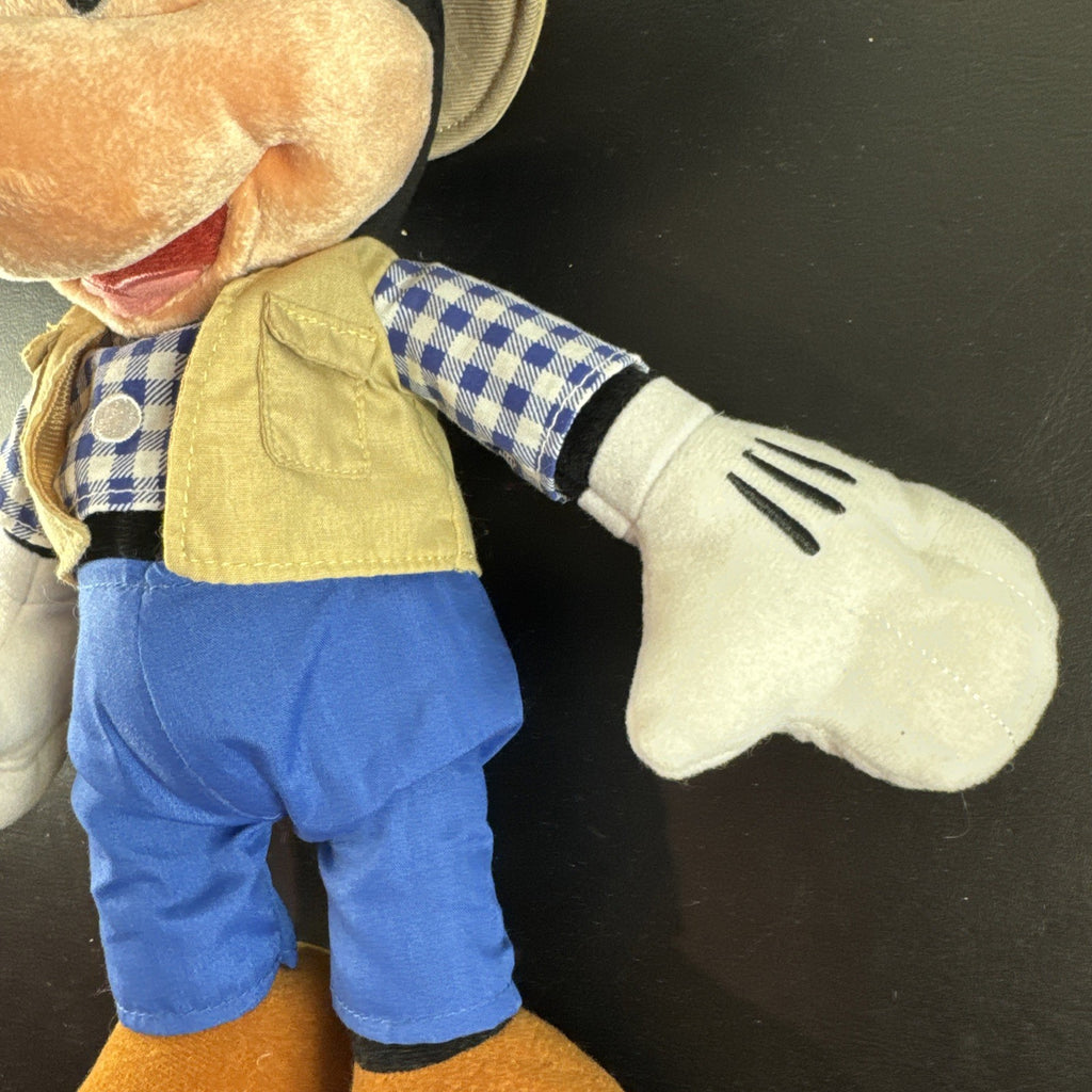 New Disney 15-inch Mickey Mouse fisherman plush doll standing in full outfit.