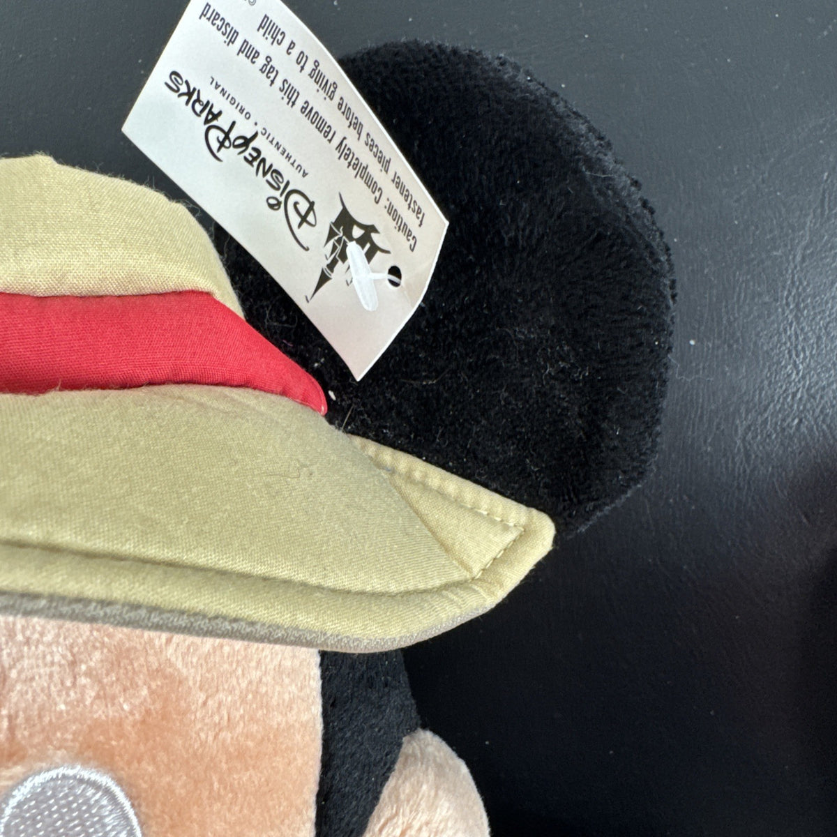 New Disney 15-inch Mickey Mouse fisherman plush doll standing in full outfit.