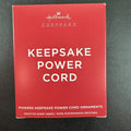 Hallmark Keepsake Power Cord adapter brand new in its original red packaging box for interactive Christmas ornaments.