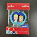 2017 Hallmark Disney Frozen Elsa and Anna Christmas tree ornament in original packaging.